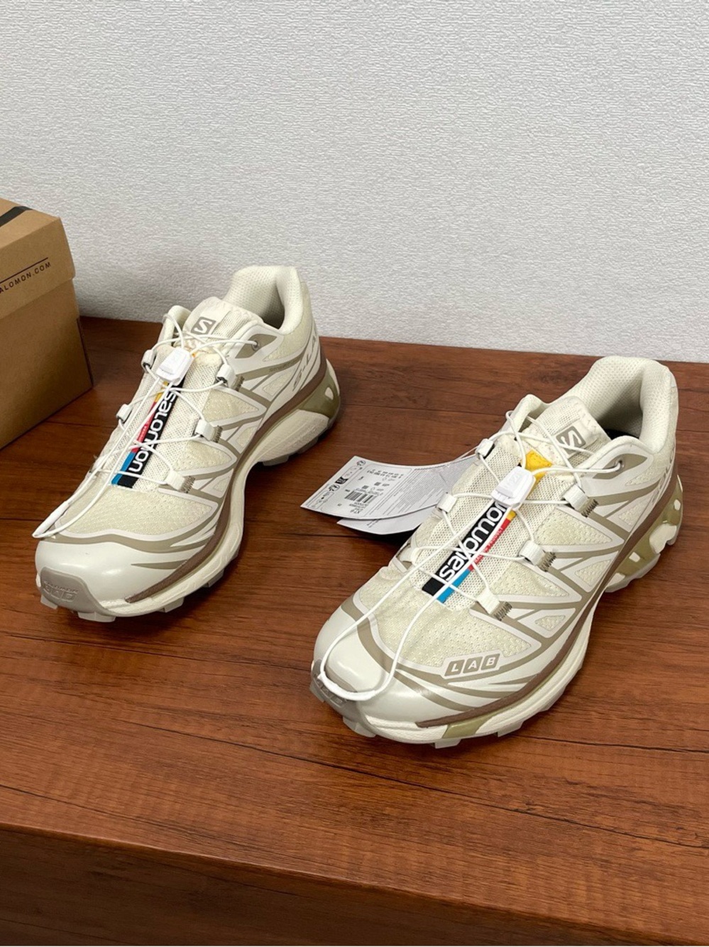 Salomon XT-6 Beige Hiking Sneakers